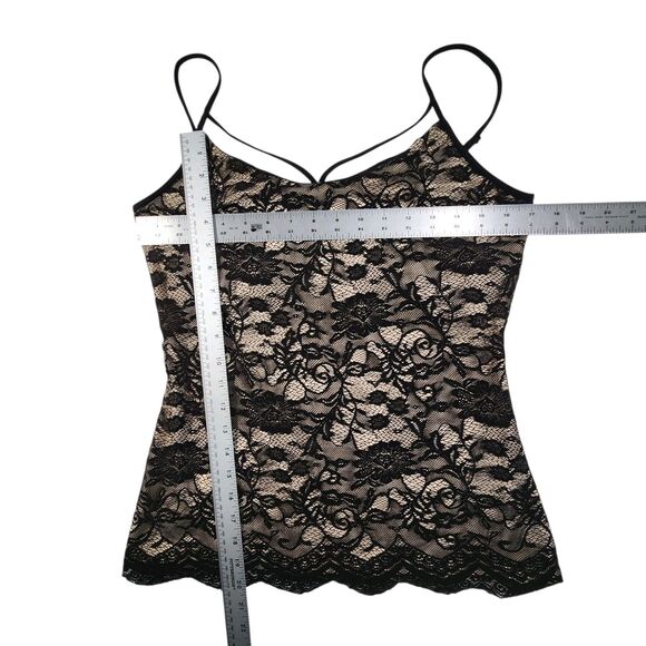 Boston Proper Nude Lined Black Floral Lace Camisole Medium Fairy Sexy Whimsigoth - Picture 8 of 9